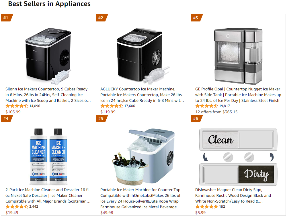 Amazon Top 6 Appliance
